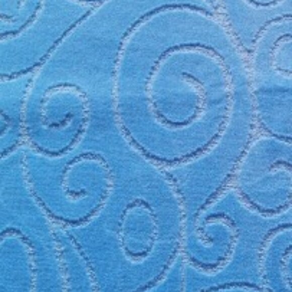 Scroll Oversize 3PC Bathroom Set Contour ,Mat ,Toilet Lid Cover Lt. Blue - Picture 3 of 3